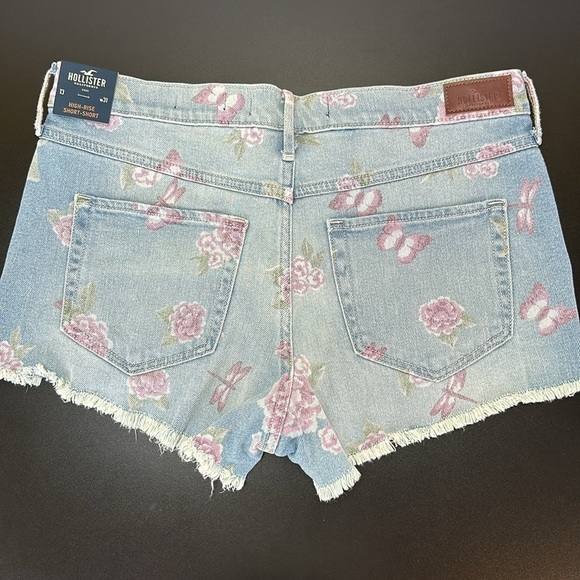 Hollister High Rise Short Short Vintage Stretch Jean Shorts Floral Distr… - Picture 2 of 12
